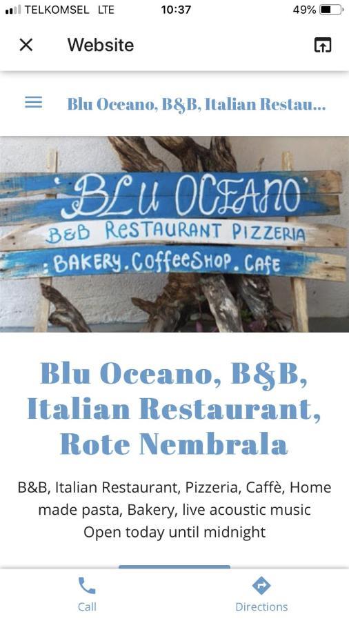 Blu Oceano B&B, Italian Restaurant Нембрала Экстерьер фото